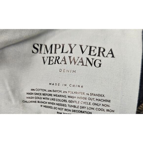 NWT Simply vera wang size 12 ankle cropped jeans stretch career casual NEW - Picture 3 of 9